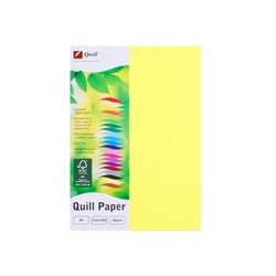 QUILL COLOUR COPY PAPER A4 80gsm 500 Fluoro Yellow